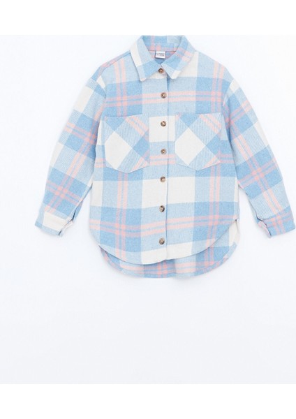 Yeni Sezon Ekose Kız Çocuk Gömlek Ceket