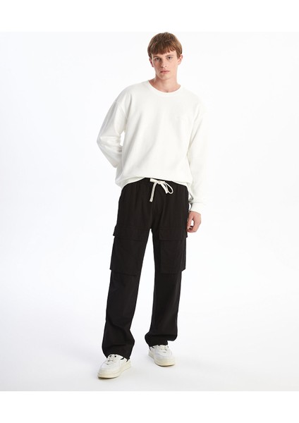 Yeni Sezon Rahat Kalıp Gabardin Erkek Kargo Pantolon