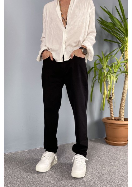 Siyah Boyfriend Jean - Kot Pantolon indirimleri