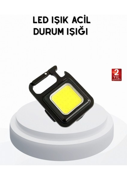 Mini 800 Lümen LED El Feneri – USB Şarjlı, 3 Kademeli Işık, Şişe Açacaklı Taşınabilir Tasarım