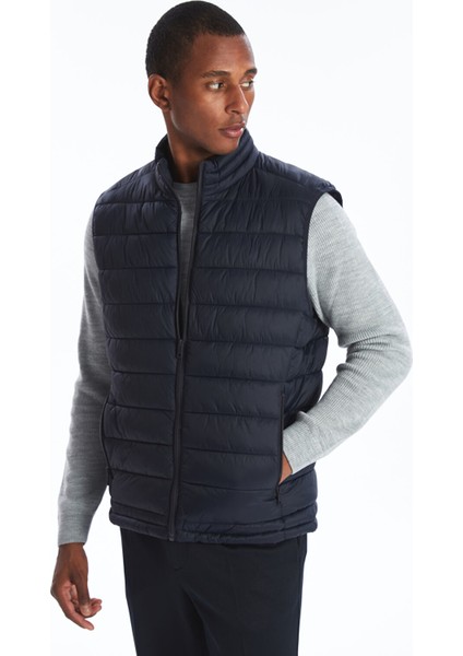 Yeni Sezon Standart Kalıp Dik Yaka Erkek Şişme Yelek