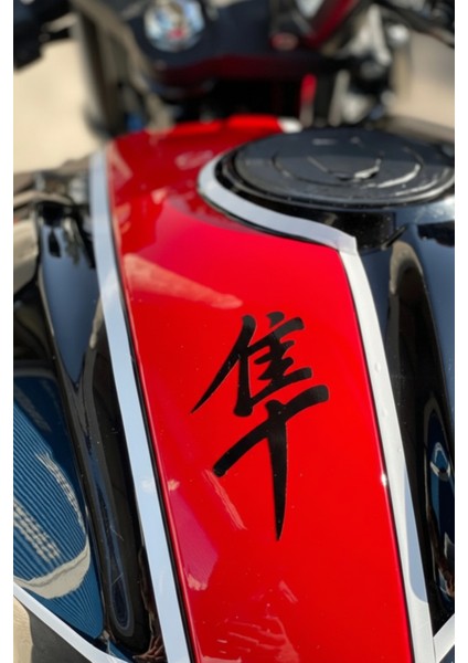 Motor-Araba-Kask Için Dekoratif Japonca Yazı Siyah Hayabusa Logo Sticker Etiket 10CM