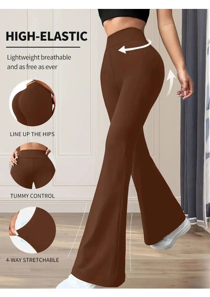 Kadın Yüksek Bel(Lastikli) Geniş Paçalı Dalgıç Tayt fiyatları