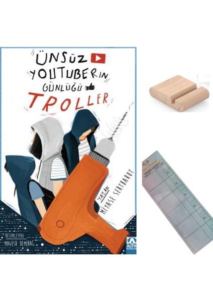 Ünsüz Youtuber In Günlüğü - Troller / 2. Kitap /miyase Sertbarut/ 6-7-8.sınıf Hikaye+Tablet Tutucu