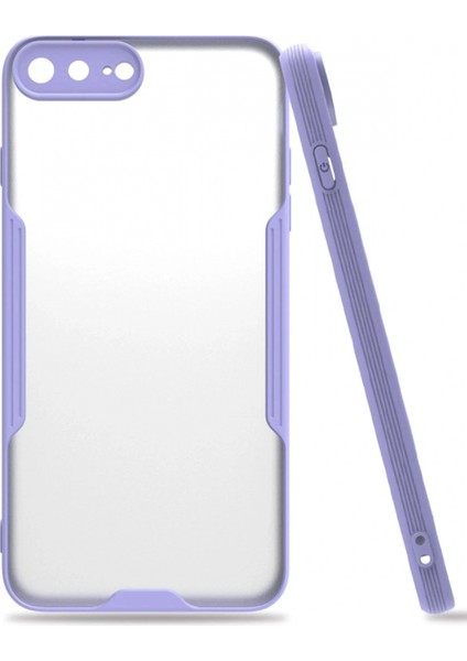 Ieg iPhone 7 Plus Kılıf Platin Silikon - Lila