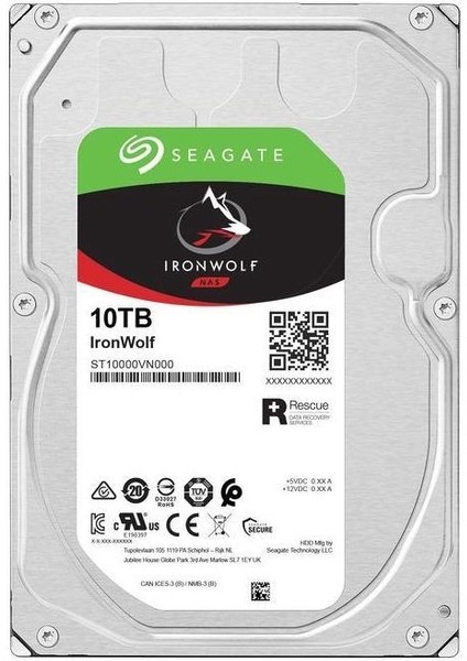 Seagate Ironwolf 10TB 7200RPM 256MB Sata3 ST10000VN000 Nas HDD Resmi Disti Garantili fiyatları
