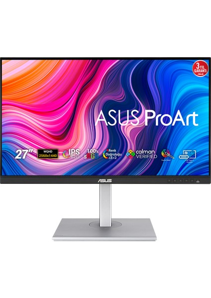 Asus Proart PA278CV 27" 5ms 2k 2560X1440 Mdp/hdmı/dvı Vesa mm LED Monıtor