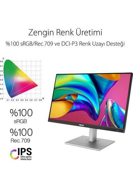 Asus Proart PA278CV 27" 5ms 2k 2560X1440 Mdp/hdmı/dvı Vesa mm LED Monıtor indirimleri