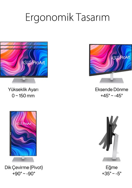 Asus Proart PA278CV 27" 5ms 2k 2560X1440 Mdp/hdmı/dvı Vesa mm LED Monıtor