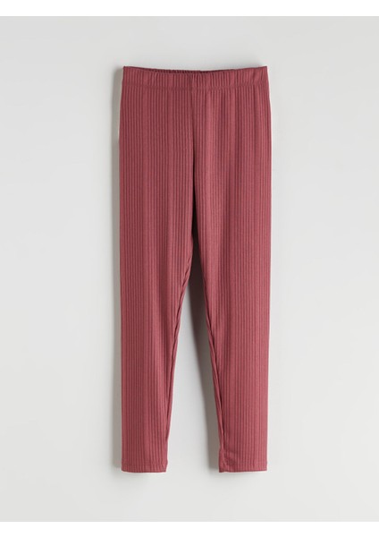 Yeni Sezon Beli Lastikli Kız Çocuk Uzun Tayt