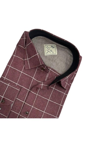 Klasik %100 Cotton Uzun Kollu Terletmeyen Kışlık Flanel Kumaş Çok Renkli Gömlek (Regular Kalıp) fiyatları