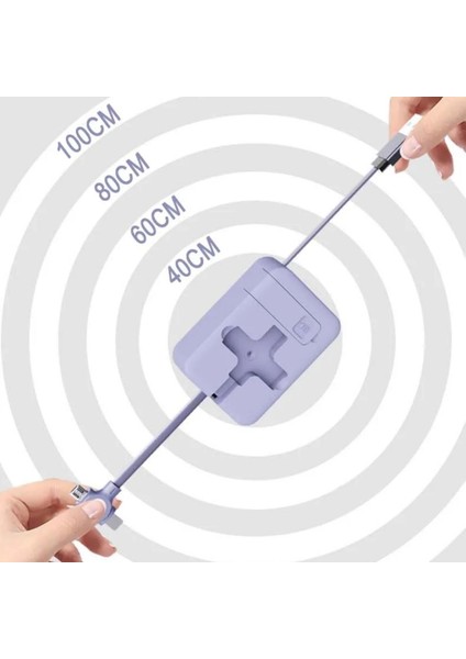 Omb Store Cep Tipi Telefon Tutuculu Makaralı Uzayıp Kısalabilen 3'ü 1 Arada USB Şarj Kablosu indirimleri