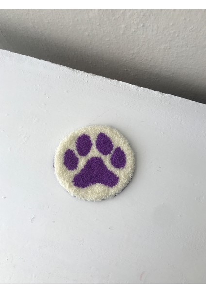 Dekoratif Mor Pati Punch Bardak Altlığı Sunumluk