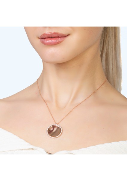 Zirkon Taşlı Bebek El Ayak Detaylı Rose Renk Isme Özel Veya Harf Yazılı 925 Ayar Gümüş Kadın Kolye fırsatları