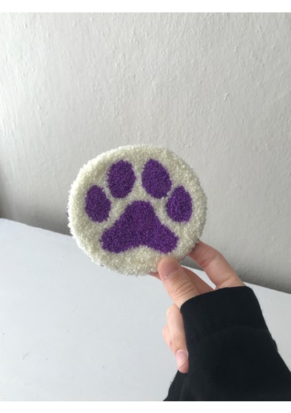 Dekoratif Mor Pati Punch Bardak Altlığı Sunumluk