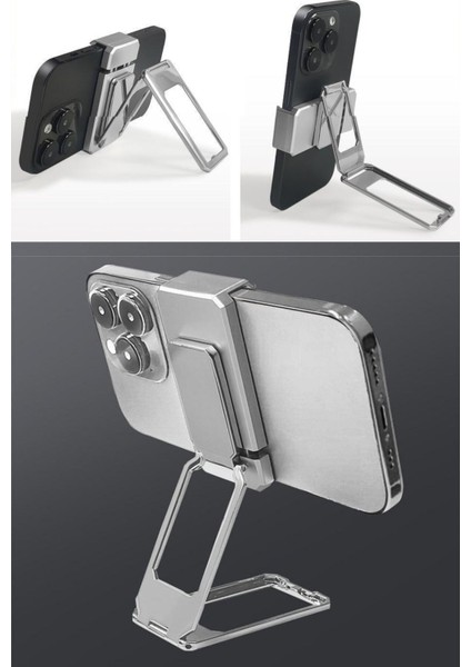 OMB Store 360 derece Dönen Tüm Telefon Tipleri İle Uyumlu Metal Telefon Standı Braket