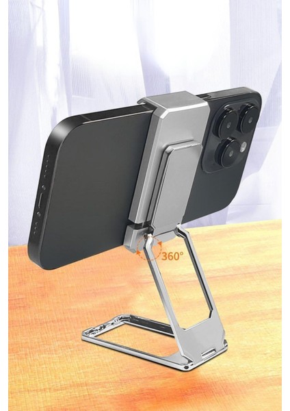 OMB Store 360 derece Dönen Tüm Telefon Tipleri İle Uyumlu Metal Telefon Standı Braket
