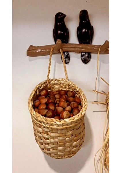 Hasır Dekoratif Fındıklık Sepet Modeli