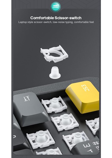 Sessiz Ofis Klavye Bluetooth/2.4g Kablosuz Klavye Bağlantı Ayaklı Ses Kontrollü Ofis Gaming Klavye indirimleri