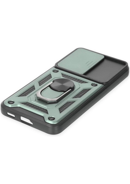 Samsung Galaxy S23 Fe Kılıf Pars Lens Yüzüklü Silikon - Yeşil indirimleri