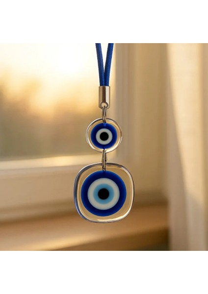 El Yapimi Cam Nazar Boncuğu Dekoratif Ev Süsü Şans ve Koruma Amblemi