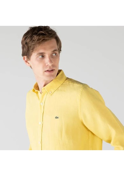 Slim Fit Erkek Keten Gömlek modelleri