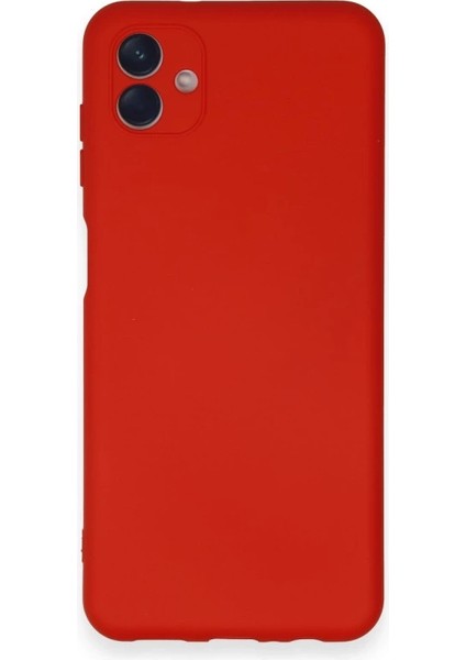 Samsung Galaxy A04 Kılıf Nano Içi Kadife Silikon - Kırmızı