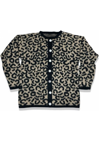 Uzun Kollu Leopar Desenli Kaliteli Yünlü Kazak modelleri