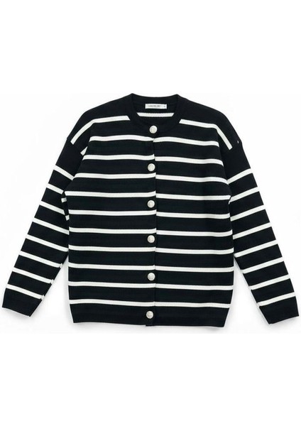 Triko Angora Cotton Çizgili Yünlü Uzun Kollu Hırka modelleri