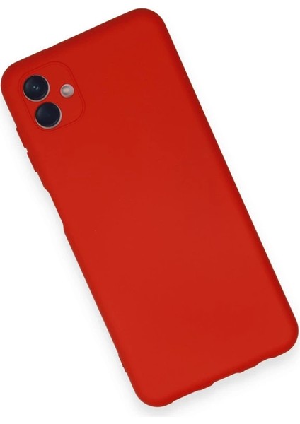 Samsung Galaxy A04 Kılıf Nano Içi Kadife Silikon - Kırmızı modelleri