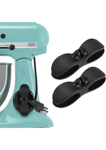 2li Kablo Tutucu Silikon Kordon Sarıcı Kablo Yönetici Klips (5358)