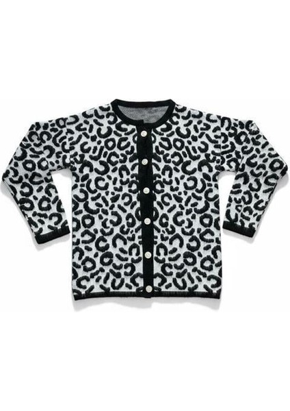 Uzun Kollu Leopar Desenli Kaliteli Yünlü Hırka modelleri