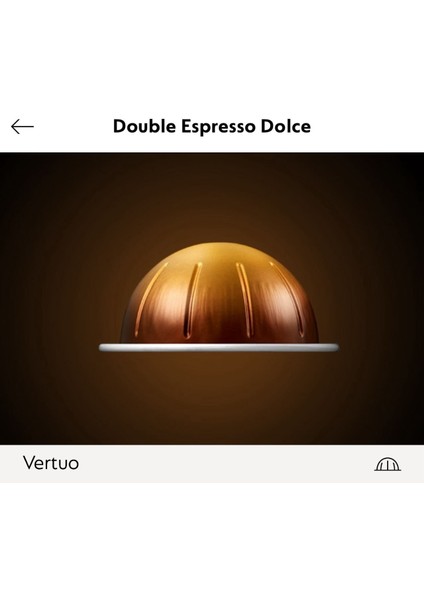 Double Espresso Dolce Vertuo Kapsül Kahve 10 Lu (Vertuo Makineler Için Uygundur)