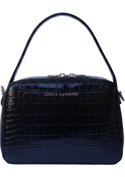 Croco Desenli Siyah Kutu El Çantası fiyatları