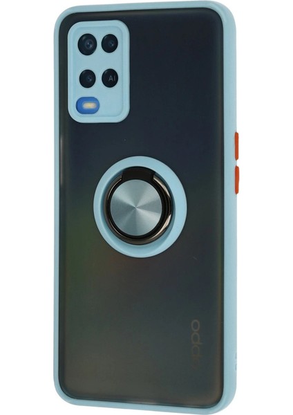 Oppo A54 4g Kılıf Montreal Yüzüklü Silikon Kapak - Buz Mavi fiyatları