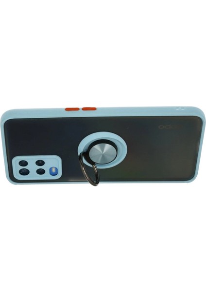 Oppo A54 4g Kılıf Montreal Yüzüklü Silikon Kapak - Buz Mavi modelleri