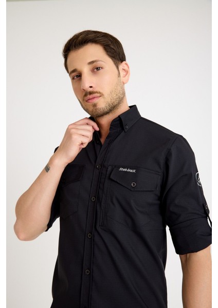 Q Steinbock Sithonia Erkek Outdoor Gömlek M - Siyah