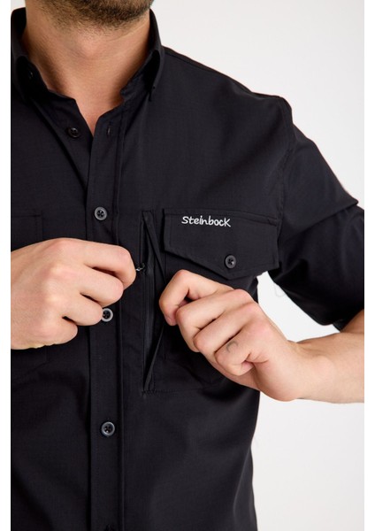 Q Steinbock Sithonia Erkek Outdoor Gömlek M - Siyah fırsatları