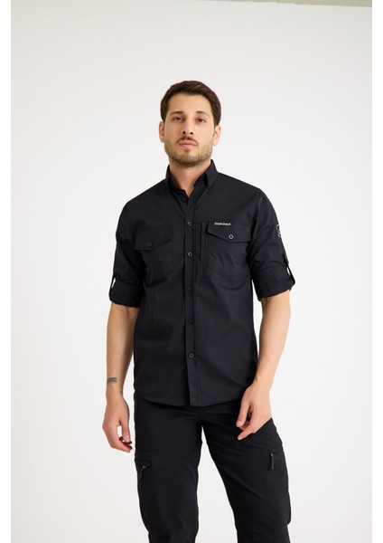 Q Steinbock Sithonia Erkek Outdoor Gömlek M - Siyah