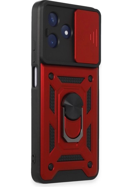 Realme C53 Kılıf Pars Lens Yüzüklü Silikon - Kırmızı fiyatları