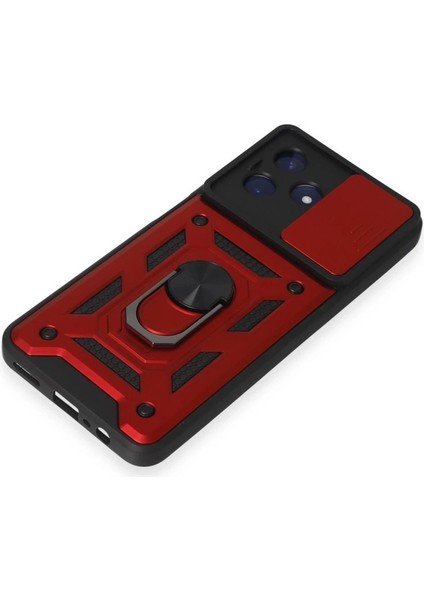 Realme C53 Kılıf Pars Lens Yüzüklü Silikon - Kırmızı fırsatları