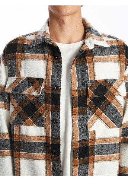 Yeni Sezon Rahat Kalıp Uzun Kollu Ekose Erkek Oduncu Gömlek Ceket modelleri