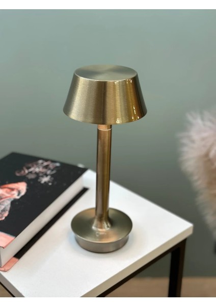 Novis Şarjlı 3 Kademeli Metal Masa Lambası