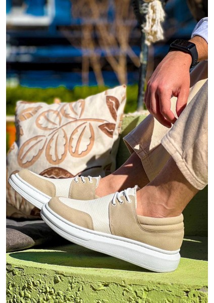 Nrtmsa KB-042 Kuback Bağcıklı Bej Günlük Erkek Ayakkabı (Numara: 44) fırsatları