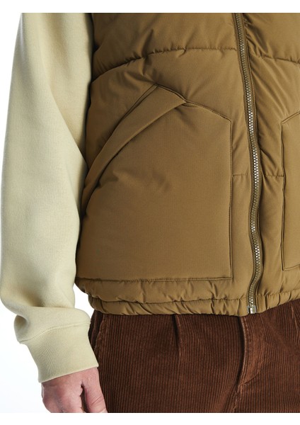 Yeni Sezon Standart Kalıp Dik Yaka Erkek Şişme Yelek fırsatları