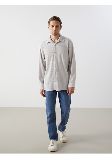 Yeni Sezon Rahat Kalıp Uzun Kollu Erkek Dokulu Gömlek fiyatları