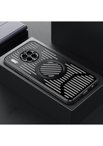 Huawei Mate 30 Kılıfı, Manyetik Metal Isı Dağıtıcı Koruyucu Kılıf-Siyah (Yurt Dışından)