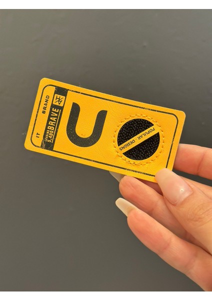 Neon Renk U Harfli Arma Dikiş Aksesuarı 8x4 cm fiyatları