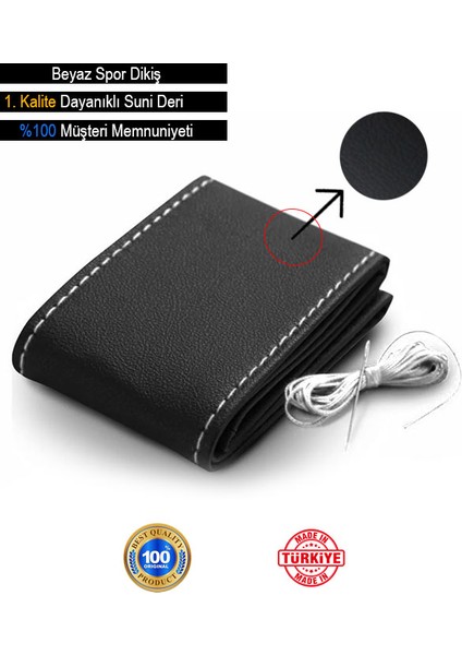 Kia Venga Özel Süper Deri Direksiyon Kılıfı, Dikmeli Beyaz Spor Dikiş fiyatları