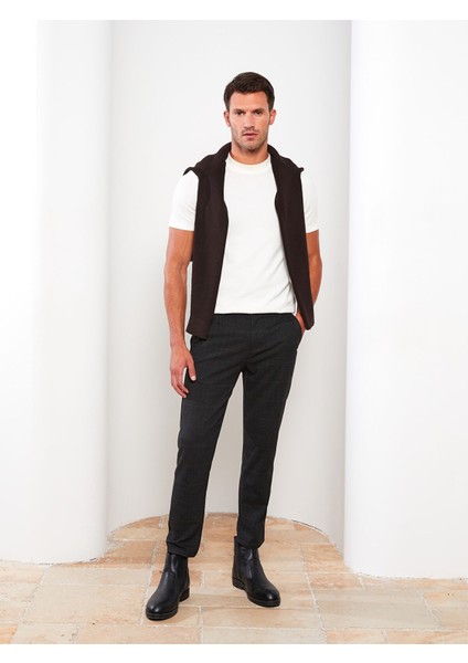 Yeni Sezon Slim Fit Ekose Erkek Pantolon fırsatları